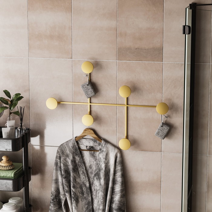Wallity Dama-A Gancho de pared metálico dorado